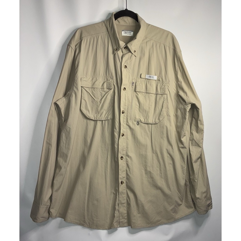 Gander Mountain Guide Series Long Sleeve Vented Shirt Men's XL Tan Fishing